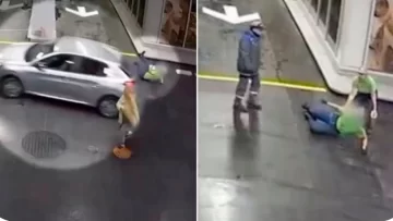 Video: no quiso pagar en una estación de servicio y atropelló a la cajera cuando quiso escapar