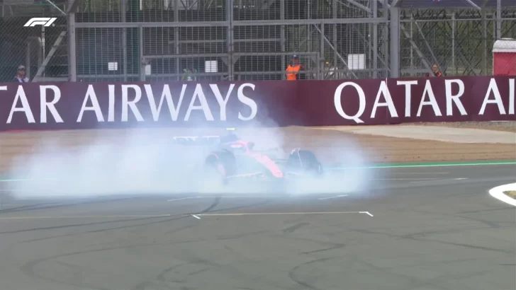 Video: así fue el trompo que eliminó a Colapinto de la qualy del GP de Gran Bretaña