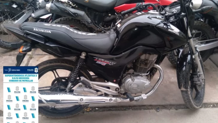 Joven aprehendido en Necochea por encubrimiento de motocicleta con pedido de secuestro