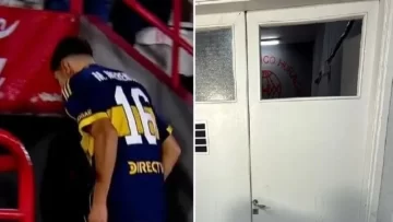Bronca en Boca: un vidrio roto por Merentiel en los vestuarios de Huracán