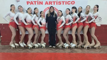 Un grupo de 11 patinadoras del Globo de Necochea rumbo a La Pampa