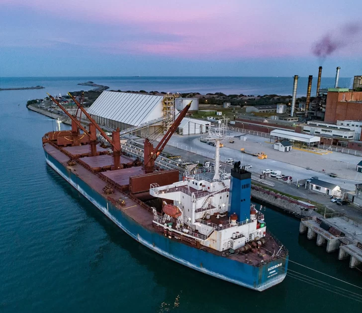 Intensa actividad en Puerto Quequén con tres buques en muelle