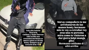 “Volá alto, ladrón”: los mensajes de despedida al motochoro asesinado por un policía