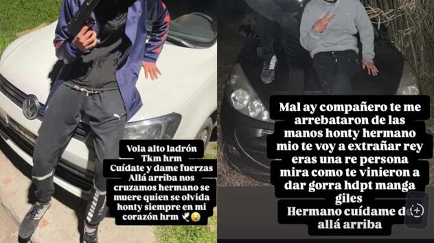“Volá alto, ladrón”: los mensajes de despedida al motochoro asesinado por un policía