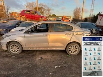 Vehículo con pedido de secuestro activo fue hallado volcado en Necochea