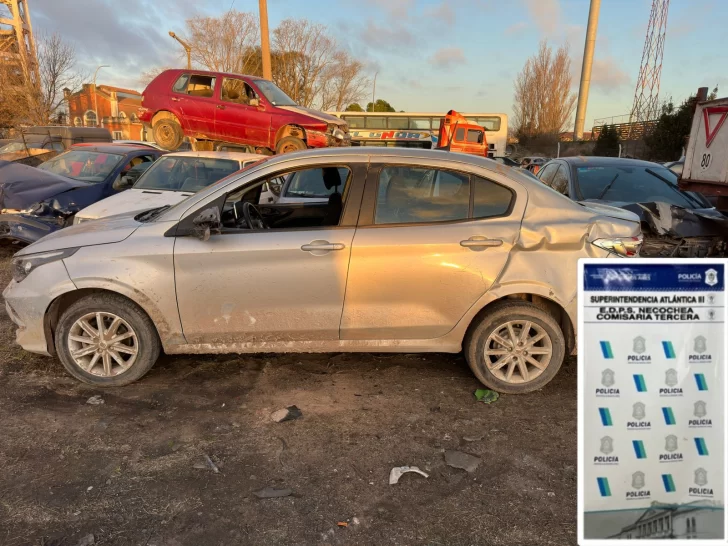 Vehículo con pedido de secuestro activo fue hallado volcado en Necochea