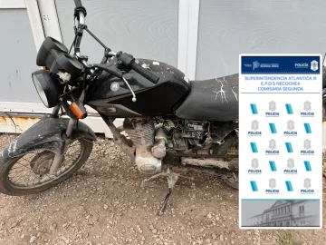 Secuestran moto robada durante un operativo