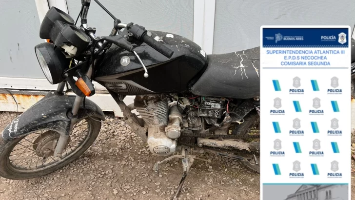 Secuestran moto robada durante un operativo