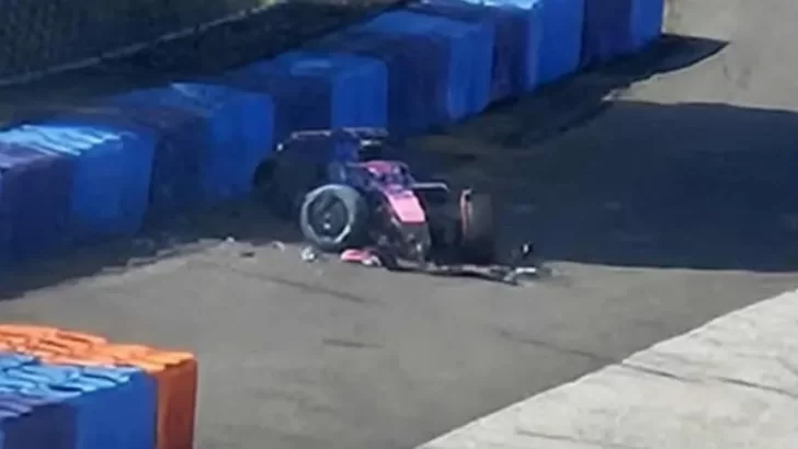 Se accidentó Colapinto en una prueba en Hungría pero se encuentra bien