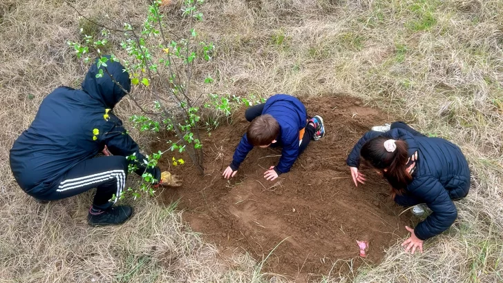 Alumnos plantaron nuevas especies en el Parque