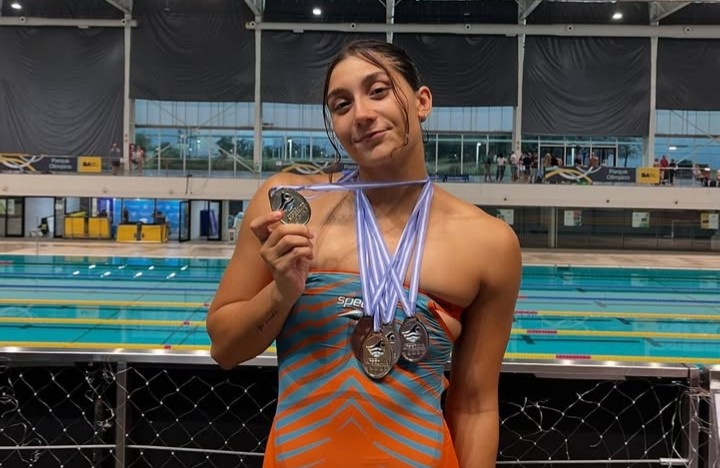 Una brillante Guada Angiolini inscribió su nombre en tres nuevos récords nacionales