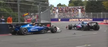 Video: Albon chocó a Colapinto y le arruinó la carrera en Azerbaiyán