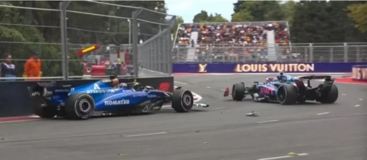 Video: Albon chocó a Colapinto y le arruinó la carrera en Azerbaiyán