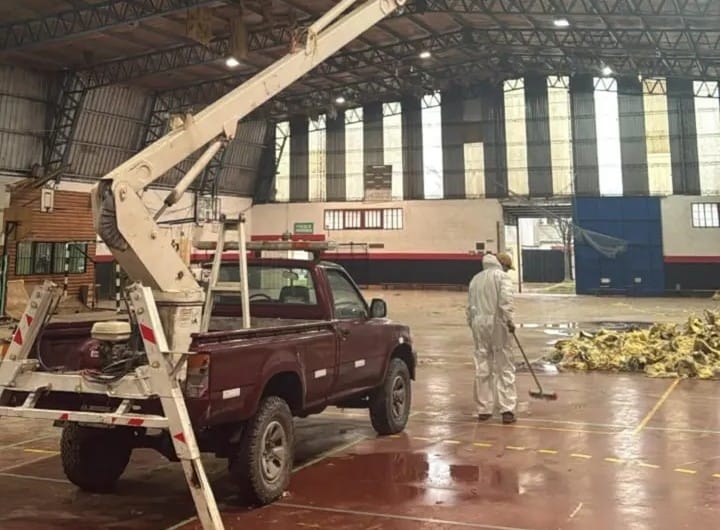 Reparan el techo del CEF 76