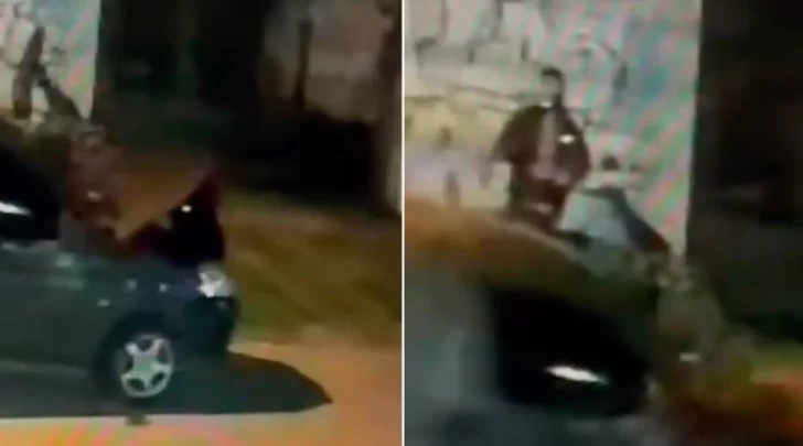 Video: robó la batería de un auto en 18 segundos