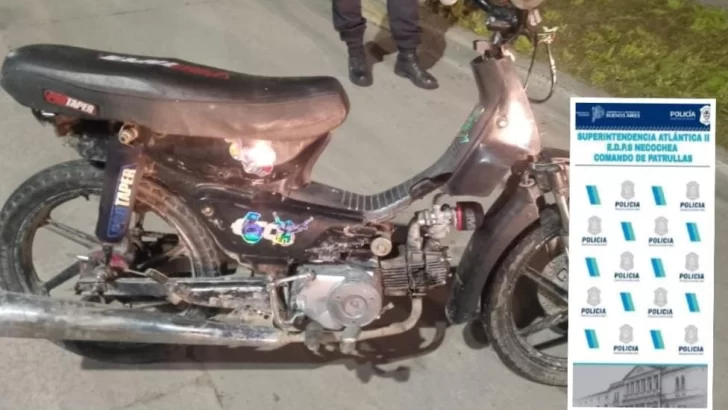 Lo aprehenden con una moto robada