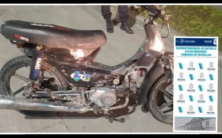 Lo aprehenden con una moto robada
