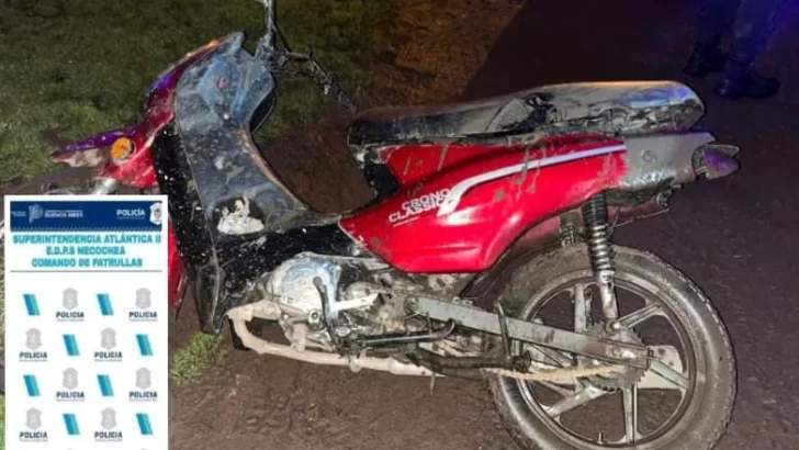 Cae en Quequén un hombre con una moto con sus números de motor borrados