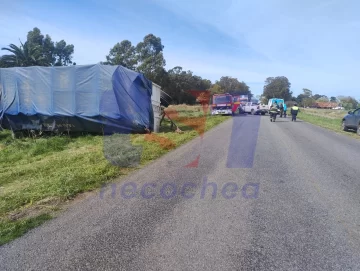 Accidente en la Ruta Provincial 55, a la altura del kilómetro 20 en Lobería