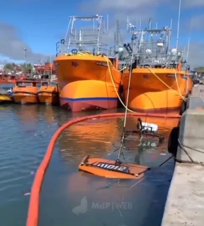Video: se registró el hundimiento de otra lanchita amarilla en el puerto