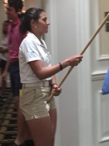 Representando a la Argentina, catalina Rendo fue la abanderada