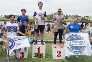 Podio masculino de la general en los 5K