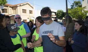 El mentor de todo: Gustavo Bardin co-conductor del programa "Sin Limites" poniéndose a prueba