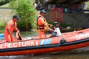 Prefectura estuvo en la edición anterior de la copa y en todas las competencias deportivas de aguas abiertas en el pasado ,luego del caso Bermejo las cosas han cambiado (Foto: Maximiliano Roht)
