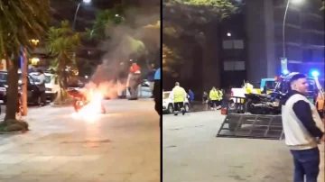 Mar del Plata: se negó a entregar la moto en un control y la prendió fuego