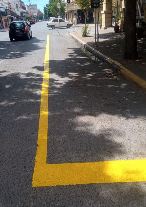 Demarcan paradas de micros y  taxis 