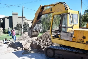 Comenzó la obra pluvial en zona parque