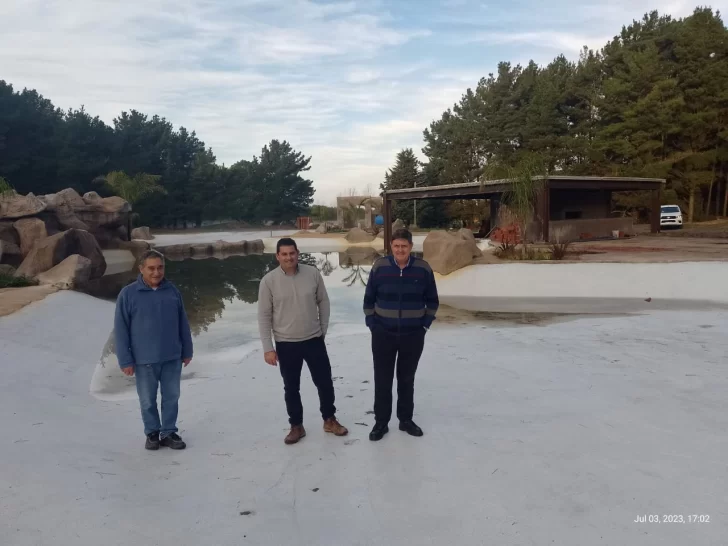 Gargaglione recorrió las obras en el Balneario de San Cayetano