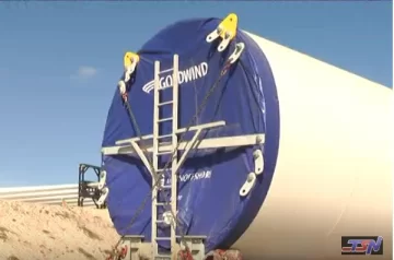 Comienza el traslado de aerogeneradores