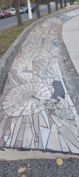 Un mural con la historia de Necochea