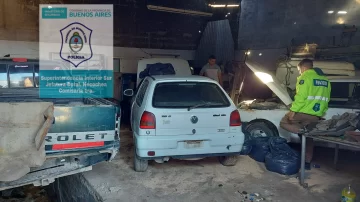 Fuerte operativo en un galpón donde desarmaban vehículos