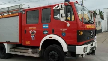 Ruta 86: se incendió un camión que venía para Necochea