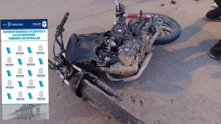Chocó cuando circulaba en una moto robada