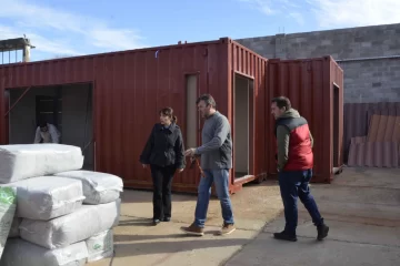 Acondicionan un container que funcionará como posta sanitaria y policial