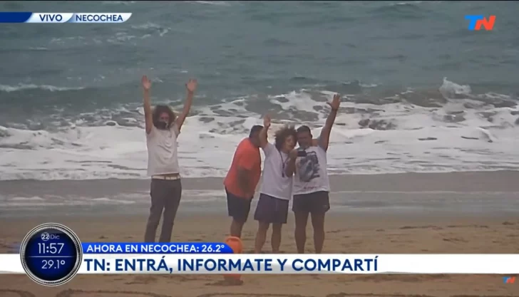 Los Cuidadores de Playa de Necochea en el noticiero de TN