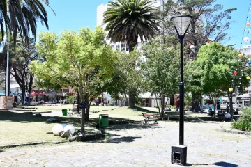 Comenzó el recambio por luces led en la plaza San Martín