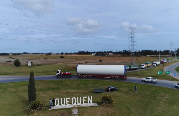 Se reanuda el operativo de traslado de aerogeneradores