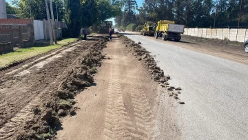 Limpiaron veredas en la avenida Almirante Brown