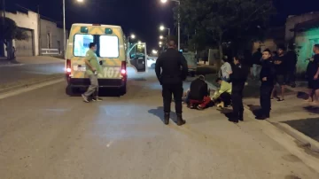 Fuerte choque entre dos motos