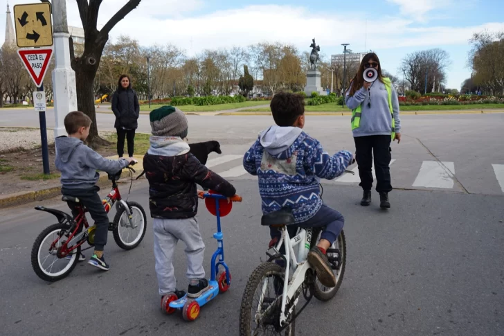Los pequeños cerraron las jornadas de educación vial en la plaza Rocha