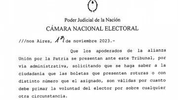 Las boletas que presenten roturas o distinto número son “válidas”