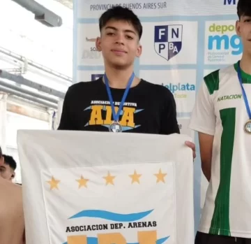 El necochense Jeremías Taien Torales fue campeón Nacional en los 50 metros espalda