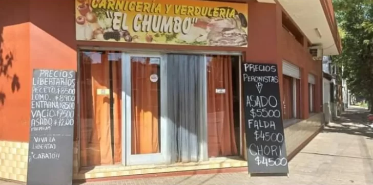 Una carnicería puso precios distintos para libertarios y para peronistas