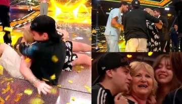 VIDEO Increíble: Su abuela ganó el premio mayor en un programa y el nieto la tacleó en vivo