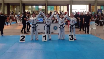 Una medalla de oro y cuatro plateadas para los necochenses en el 48º Nacional de Taekwondo