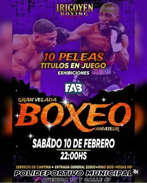 Se viene la primera velada boxística del año con 10 peleas